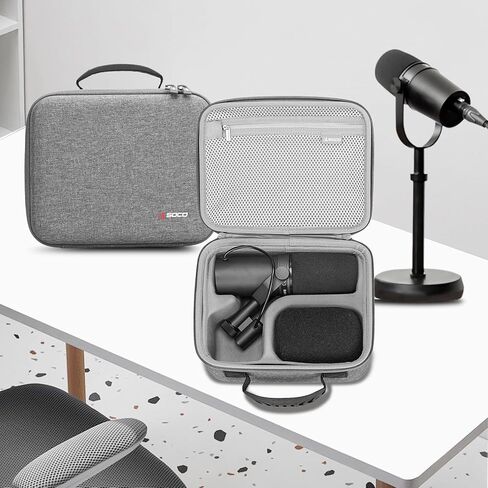 RLSOCO Case for Shure SM7B Dynamic Vocal Microphone & Shure MV7+ / MV7X / MV7 Podcast Dynamic Microphone (Black) in Kuwait