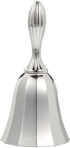 Alnicov Hand Bell,Call Bell Wedding Bell Dinner Bell Classroom Bell -Matte Silver in Saudi Arabia