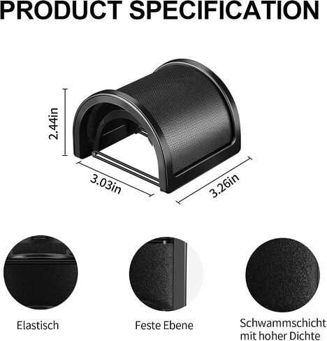 Pop Filter, Aokeo Mic Pop Screen with Metal Mesh, Compact Microphone Pop Shield Windscreen for Recording Studio, Youtube Videos, Streaming, Podcast (2 Pack) in Saudi Arabia