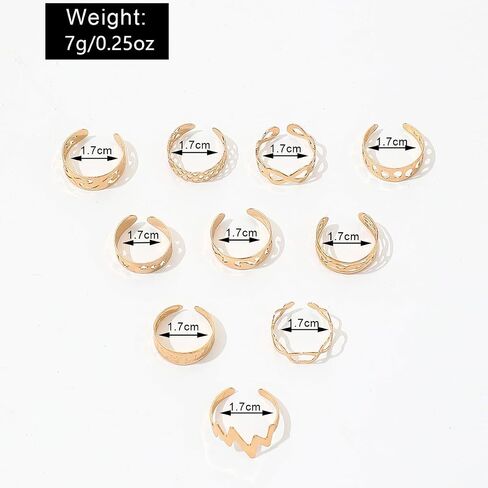 Adjustable Toe Ring Gold Toe Ring Set 14k Gold Filled Toe Rings Summer Beach Open Toe Rings for Women in Saudi Arabia