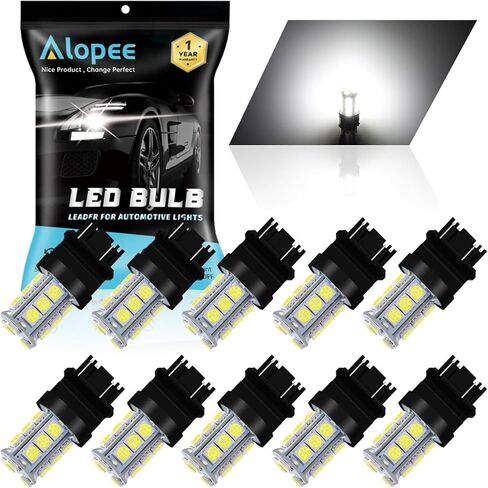 Alopee Non Polarity 10 Pack 4114 Led Daytime Running Light White 4114 Led Bulb DC 12V for 3156 3157 3157a Tail Brake Light Bulb Turn Signal Bulb in Saudi Arabia