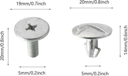 المسمار السفلي لغطاء المحرك DZS ELEC 8 قطع دبابيس غطاء الوصول إلى محرك الرادياتير ومسامير الغطاء السفلي، مشبك الوصول لـ CRV Civic Accord Acura ILX، RLX وTLX 90674-TY2-A01 in Kuwait