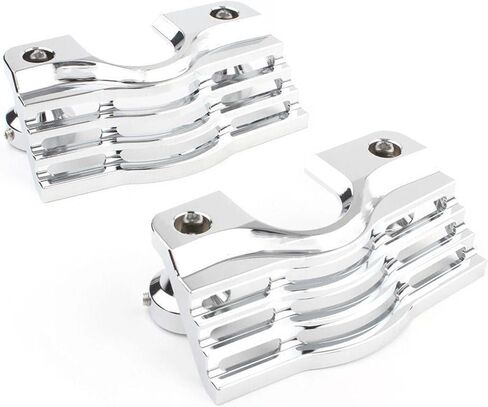 Motorcycle Finned Shape Spark Head Bolt Cover Net for Harley Touring Electra Glides Road Glides Road Kings 1999-2016,Street Glides & Trikes 2009-2016 (Chrome) in Saudi Arabia