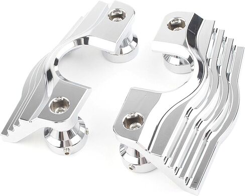 Motorcycle Finned Shape Spark Head Bolt Cover Net for Harley Touring Electra Glides Road Glides Road Kings 1999-2016,Street Glides & Trikes 2009-2016 (Chrome) in Saudi Arabia