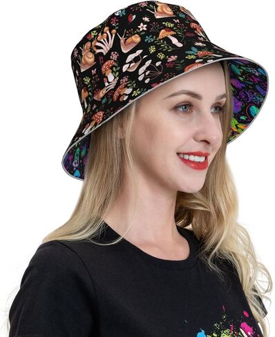 Hat Reversible Fisherman Hats Double Sided Wearing for Women Men Boys Girls in Saudi Arabia