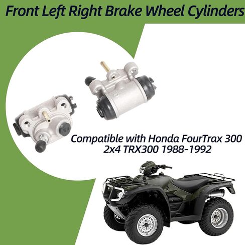 أسطوانات عجلة الفرامل الأمامية اليسرى اليمنى متوافقة مع Honda FourTrax 300 2x4 TRX300 1988-1992 يستبدل OE # 45350-HC4-006 45370-HC4-006 45370-HC4-506 in Saudi Arabia