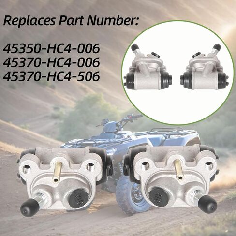 أسطوانات عجلة الفرامل الأمامية اليسرى اليمنى متوافقة مع Honda FourTrax 300 2x4 TRX300 1988-1992 يستبدل OE # 45350-HC4-006 45370-HC4-006 45370-HC4-506 in Saudi Arabia