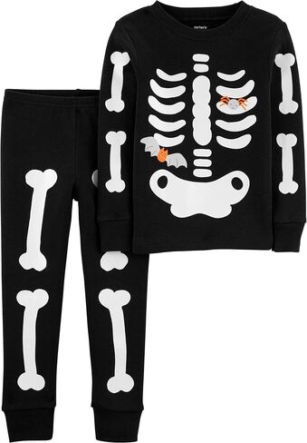 Carter's Boys' 2 Piece Glow-in-The-Dark Snug Fit Cotton Halloween PJS in Saudi Arabia