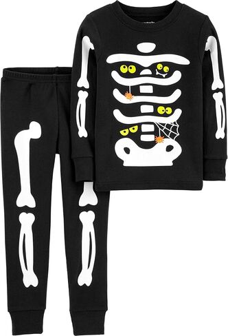 Carter's Boys' 2 Piece Glow-in-The-Dark Snug Fit Cotton Halloween PJS in Saudi Arabia
