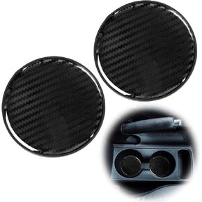 2PCS Cup Holder for Car Coaster 2.75 Inch Carbon Fiber Cup Holder Car Cup Holder Anti-Slip Silicone Embedded Cup Mat Insert Coaster Pad Universal Car Interior Accessories for Women Men Most Vehicles in Saudi Arabia