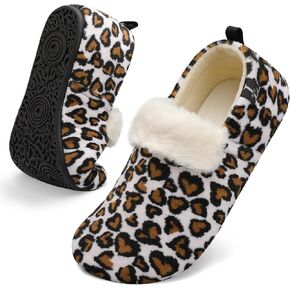 L-RUN Womens Mens Slippers Soft Curly Lightweight House Shoes Cozy Slippers with Fleece Lining for Indoor and Outdoor