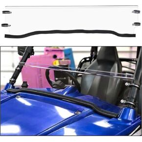 ECOTRIC Clear Half Windshield Polycarbonate Compatible With POLARIS 2008-2013 RZR 800 2014 RZR 900 2015-2020 RZR XP 2011-2013 RZR XP 900