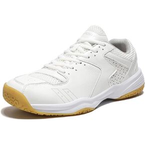 Pickleball Shoes for Men, All Court Tennis Shoes, Arch Support, White