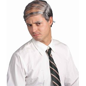Forum Novelties Men's Bald Man Comb Over Costume Wig, Grey, One Size