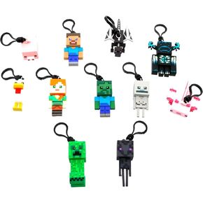 Monogram 3D Foam Bag Clip Compatible with Minecraft - Figural Bag Clip Series 1-3D Foam Figural Bag Clip in Blind Bag - Keychain ONE RANDOM BAG PER ORDER