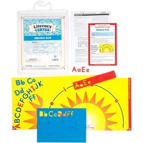 Really Good Stuff Alphabet Arch Literacy Center - Letter Recognition Activity - Includes 2 Play Mats, Foam Letters, Task Card Size 9" by 6", Instructional Guide, and Storage Bag