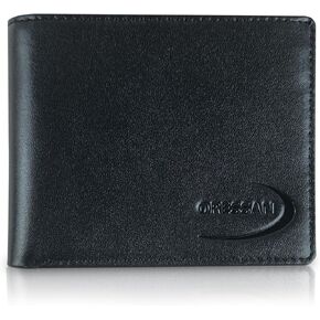 Full Grain Leather Wallet for Men – Slim RFID Blocking Card Holder for Men – Bifold Wallet for Mens – Compact & Durable – 8 Card Slots & 2 ID Windows (DARK BROWN)