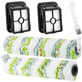 Multi-Surface Pet Brush Rolls 2788 and Vacuum Filters Replacement for Bissell CrossWave Max 2554 2554A 2590 2593 2596, CrossWave HydroSteam 35151 3515 35152 3513 3518 Vacuums, Part 1618641 1608684