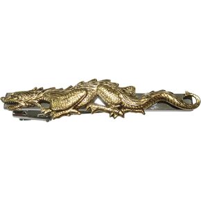 Gold and Silver Toned Fierce Dragon Tie Clip