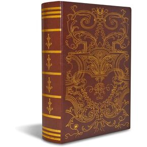 Bellagio-Italia Old World Book Box - Stores Cover Art - Acid Free Sheets - Stores up to 144 DVDs, CDs, Blu-Rays or Valuables - 3-Pack, Imperial
