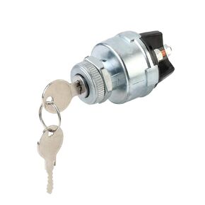 Ignition Key Switch, Rnigs 4-Position Starter Switch Compatible with Car, Truck, Tractor, Trailer, Forklift, Caterpillar, Agricultural, Plant Applications, Acc/Off/IGN/Start