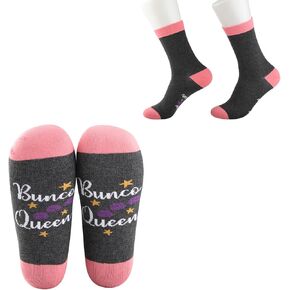 G2TUP Bunco Socks Bunco Queen Dice Socks Girls Night Out Gift for Bunco Lovers
