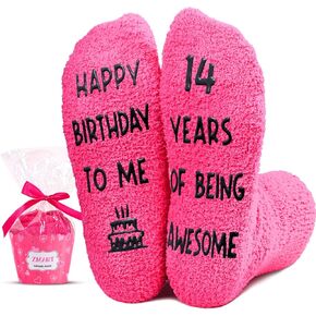 Zmart 14th Birthday Gifts Presents for 14 Year Old Teenage Girl, Girls 14 Year Old Gift Ideas, Happy Birthday Socks