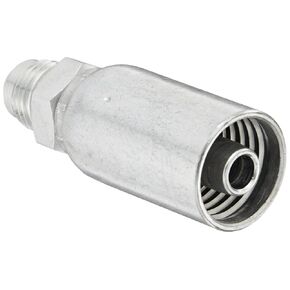 EATON Weatherhead Coll-O-Crimp 06U-506 Male Rigid Fitting, SAE 37 Degree, Low Carbon Steel, 3/8" Hose ID, 3/8" Tube Size