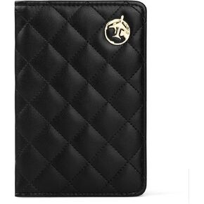 Passport Holder, Quilted PU Leather Passport Protective Covers with RFID Blocking, Travel Document Organizer for Women Men - Beige