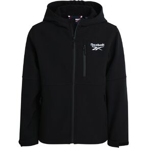 Reebok Boys' Jacket - Lightweight Weather Resistant Woven Softshell Jacket with Hood - Kids' Outerwear Coat for Boys (8-20)