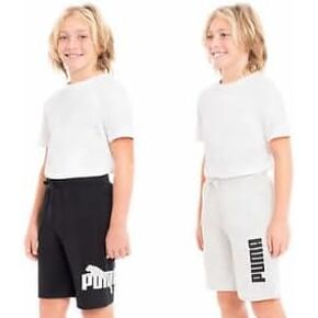 PUMA Youth Boys 2 Pack Shorts (Gray/Black, S-7/8)