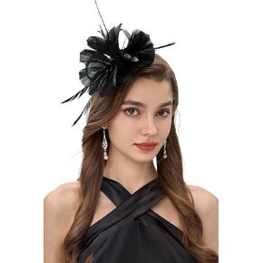 BABEYOND Fascinator Hats for Women - Tea Party Hats Fascinators Kentucky Headband Derby Hat Wedding Cocktail Feather Headwear