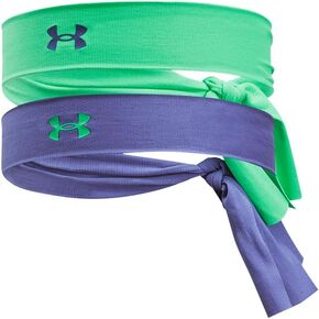 Under Armour Women's Mesh Headband, (299) Vapor Green/Starlight/Starlight, One Size Fits Most