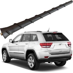 Antenna for Jeep Cherokee (2014-2022), Jeep Compass (2017-2022), Jeep Grand Cherokee (2011-2013), Jeep Liberty (2011-2012), Jeep Renegade (2015-2022), 8 Inch Flexible Rubber Jeep Antenna Replacement