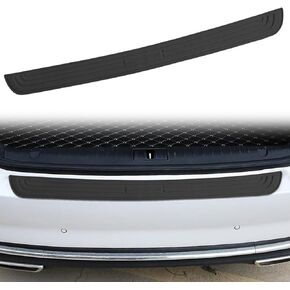 Car Rear Bumper Guard Protector Anti-Collision Patch Anti-Scrape Rubber35.5inch x2.75inch Car/SUV Universal Rubber Anti-Scratch Trunk Exterior Accessories (Black)