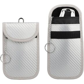 2 Pack Faraday Key Fob Protector,Key Fob Signal Blocker,Faraday Pouch,Rfid Key Fob Protector,Signal Blocking Pouch for Key Fob