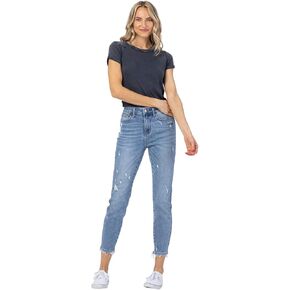 Judy Blue Women's High Rise Mineral Wash Relaxed Fit Jeans