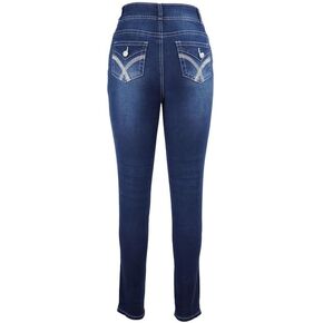 Women's Flare Jeans Bootcut Jeans Women's Embroidered Mid Waist High Straight Leg