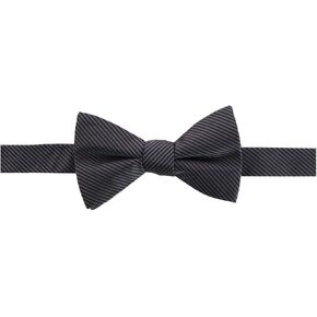 Trafalgar Men's Leyton Diagonal Lined Tone on Tone Silk Bow Tie