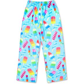 iscream Big Girls Silky Soft Plush Fleece Pants - Ice Cream Parlor Collection