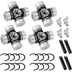 Front & Rear Prop Shaft U-Joint for Polaris Ranger 500 700 800 Diesel-900 2000-2014 Sportsman 550 600 700 800 850 High Lifter 2002-2017 （4 Set)