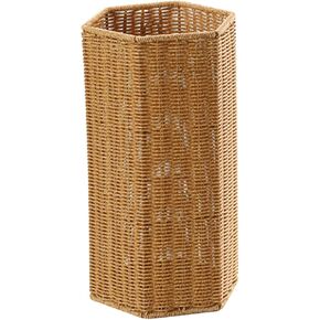 DOITOOL Umbrella Holder for entryway indoor yoga mat artificial rattan umbrella stand Water Tray for indoor Storage rack indoor flower pot cover