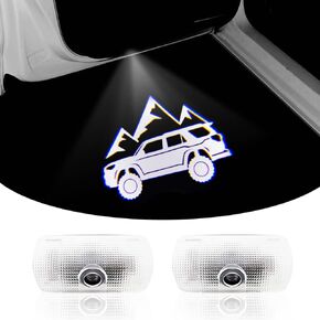 2PCS Car Door Logo Lights Courtesy Projector Laser Welcome Light LED 3D Ghost Shadow Lamp Accessories Compatible for 4Runner 2015-present (Mountain&car)