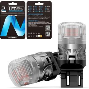 NOVSIGHT 7443 LED Brake Light Red, Extremely Bright 7440 T20 W21W Tail Lights Error Free 7441 7444 LED Bulbs for Tail Stop Brake Turn Signal Lights, Pack of 2