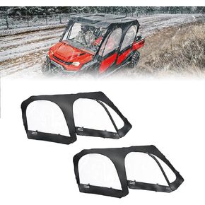 KEMIMOTO Upper Doors Window, Cab Enclosure Compatible with Pioneer 1000-6, Open Slot for Side Mirrors and Windshields, Water-Resistant Zippers, Rolling Window, Protection Accessories 0SR90-HL4-212A