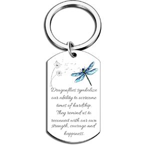Inspirational Dragonfly Gifts For Women Friends Encouragement Gifts For Girls Woman Dragonfly Lovers Keychain Jewelry Gift Dragonfly Decor Birthday Christmas Gifts