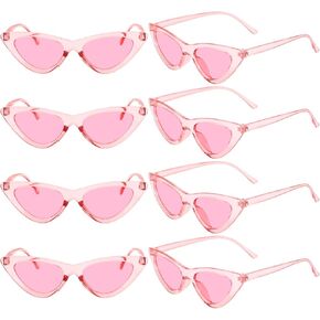 LA GAMBETA FASHION 8 Pack Wholesale Neon Colors Cateye Sunglasses Unisex 80's Party Favors Eyewear Multiple Choice
