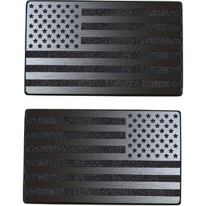 MULL USA Flag Magnet Decals for Cars Trucks 2pcs Forward and Reverse Set (5"x3", Black)