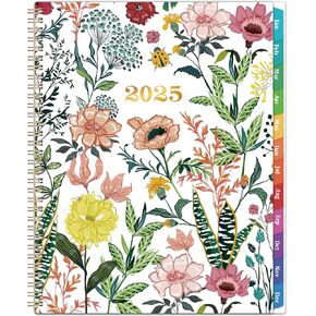 2025 Planner – Weekly ＆ Monthly Planner 2025, Jan. 2025 – Dec. 2025, 8.5" x 11" with Colorful Tabs, Flexible Cover, Thick Paper, Twin-Wire Binding, Back Pocket, To-Do ＆ Notes
