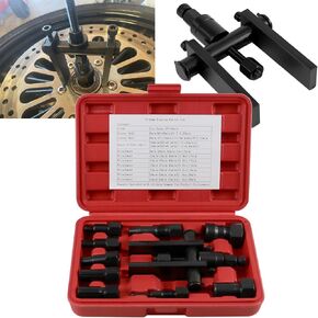 RULLINE 10-Piece Motorcycle Blind Inner Bearing Puller Set - Versatile Sizes 8-25mm, Gentle and Damage-Free Extraction, Alloy Steel Construction, Portable Kit with Case